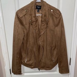 Forever 21 Faux Suede Biker Jacket